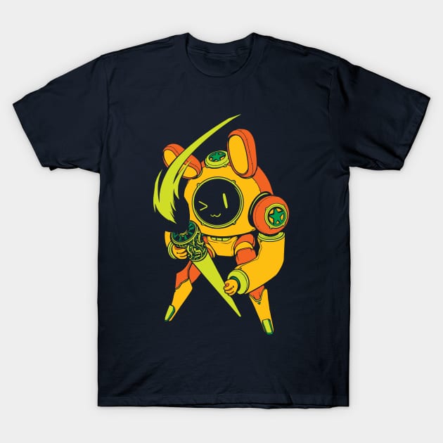 Bunny Bot - Neon Citrus T-Shirt by banditotees